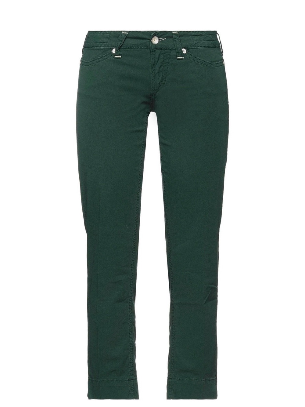 Slim Crop Jeans in Deep Forest Green